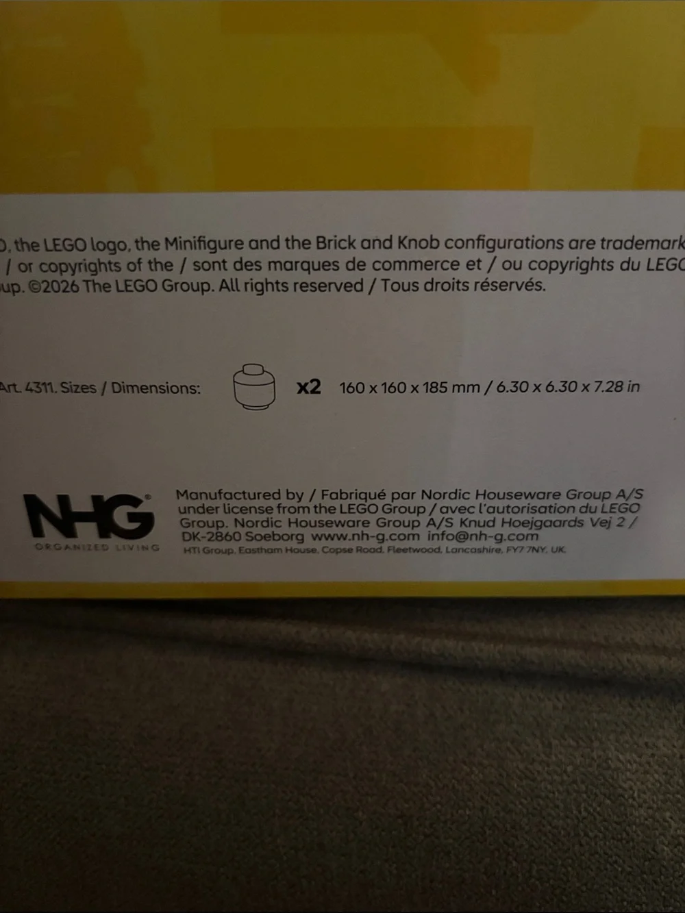 Lego two storage